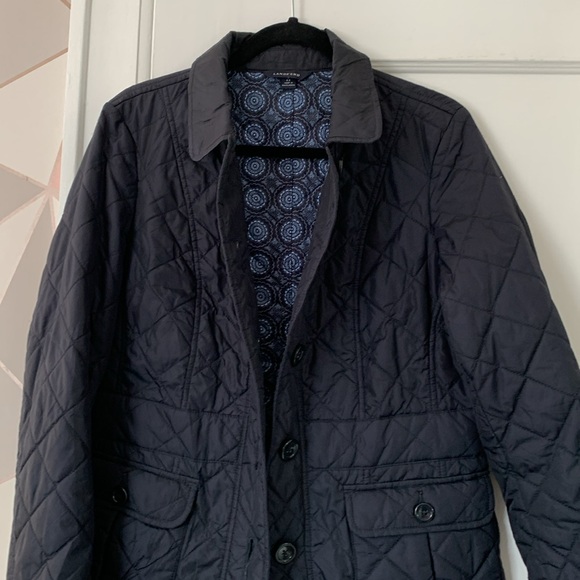 Quilted Lined Lightweight Nylon Jacket Black Navy Packable Fall Neutral Small - Picture 4 of 9